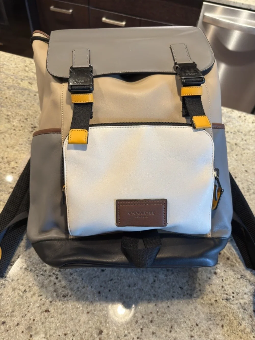 *RARE COLOR* Coach C4019 in Colorblock (Yellow, Gray, White), Very lightly Used!